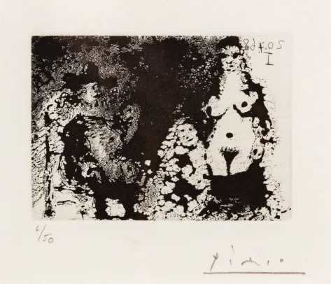 Homme à la Pipe Assis Maja et Célestine