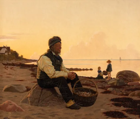 Strandparti med mennesker