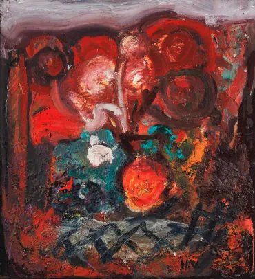 Blomsterbilde / rødt