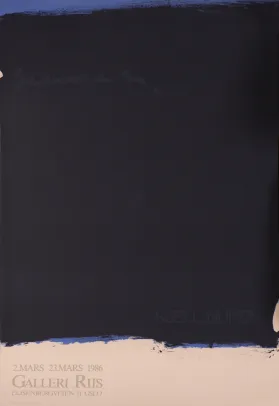 "Ustillingsplakat Galleri Riis 1986"