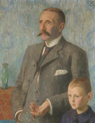 Professor Kristian Brandt med sønn