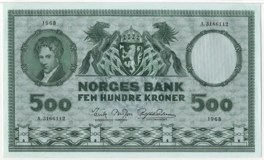 500 kroner 1968 A