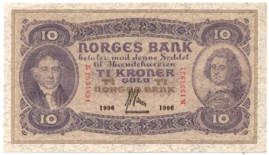 10 kroner 1906 B