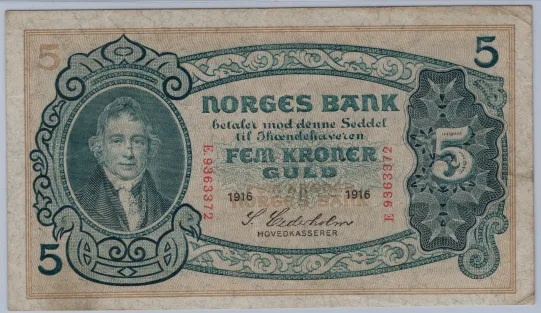 5 kroner 1916 E