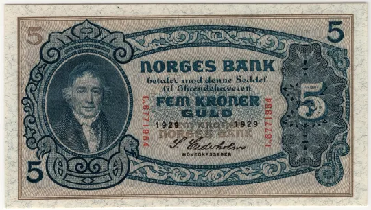 5 kroner 1929 L