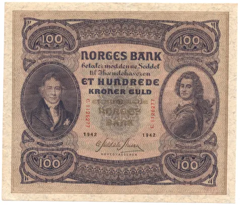 100 kroner 1942 C