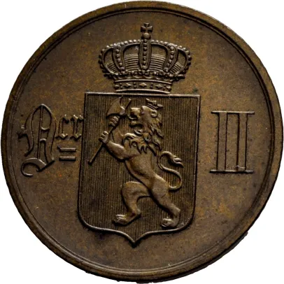 5 øre 1876 Oscar II