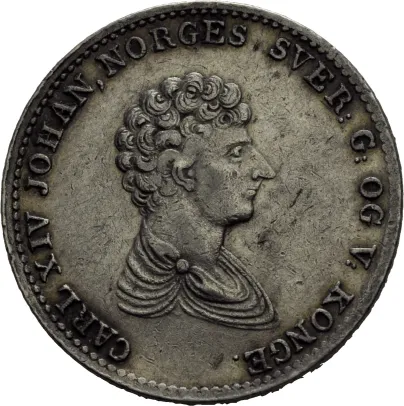 1/2 speciedaler 1827 Carl XIV Johan
