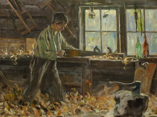 "Arbeid i snekkerboden" 