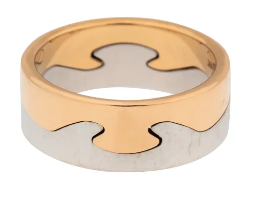 "Fusion" 2-delt ring i gull