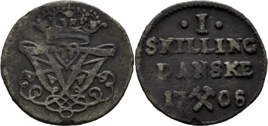 Skilling 1708 Frederik IV