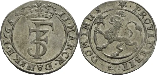 2 mark 1665 Frederik III