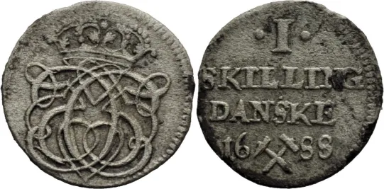 Skilling 1688 Christian V