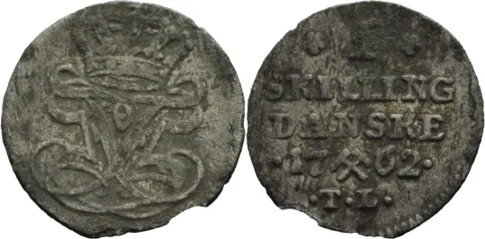 Skilling 1762 Frederik V