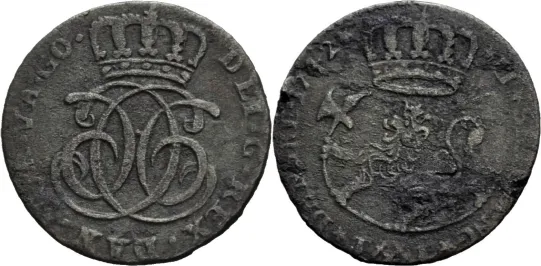 2 skilling 1742 Christian VI