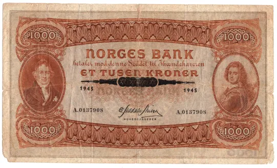 1000 kroner 1945 A