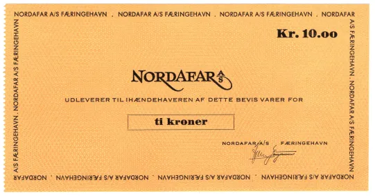 Nordafar a/s betalingblankett