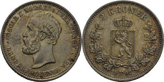 2 kroner 1902 Oscar II
