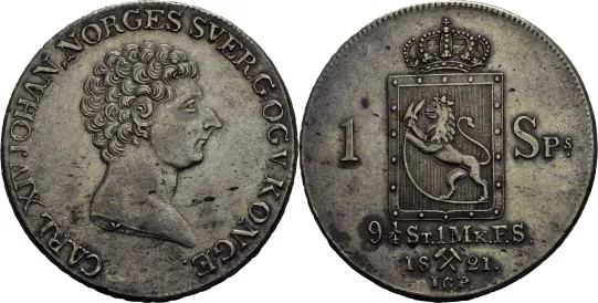 Speciedaler 1821 Carl XIV Johan