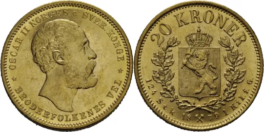20 kroner 1879 Oscar II