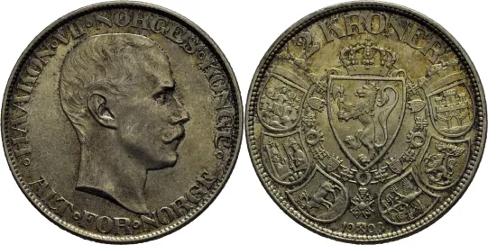 2 kroner 1908 Haakon VII
