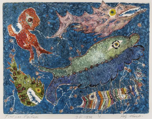 "Tre fisker fra Hommage a Picasso"