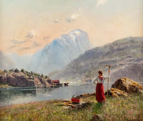 Opl. "Jente med rive"