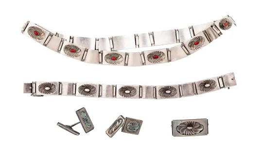 Smykkesett i sølv, Georg Jensen