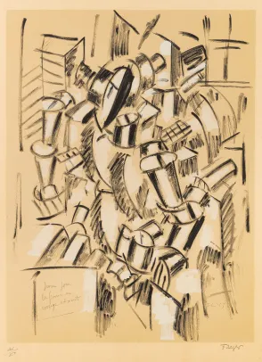 Dessin pour la femme en rouge et vert