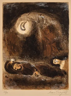 Ruth at the feet of Boaz