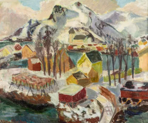 Vinterlandskap i Lofoten