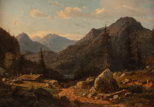 Fjellandskap med seter