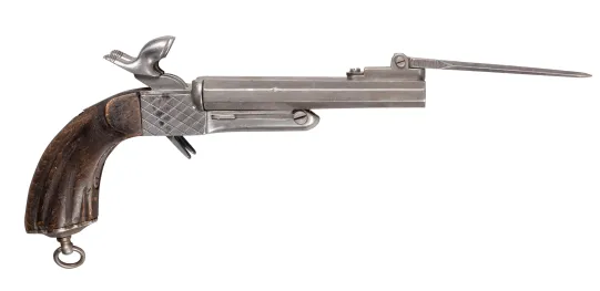 Dobbeltløpet perkusjonspistol