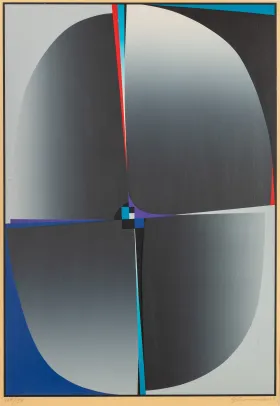 Grå sirkelkomposisjon