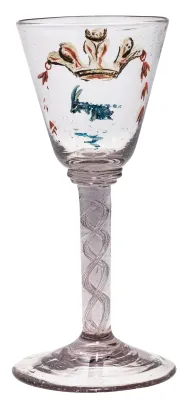 Vinglass "Slanger med Butte Klokker Chrystal", Nøstetangen 