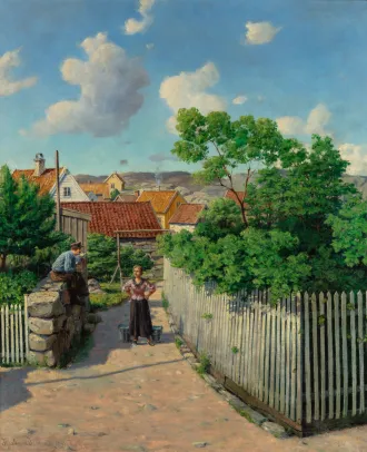 Midsommer, motiv fra Skudenæs 1893