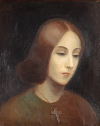 Pike med rødbrunt hår