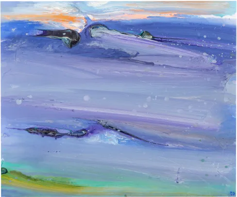 Petit Svanøy-bleu tache rose