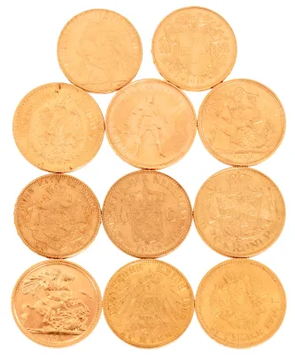 Lot gullmynter