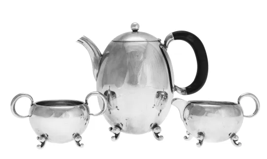 Kaffeservise i sølv