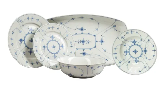 Servise "Stråmønster"