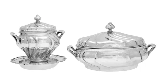 Lokkefat og sauseterrin i sølv