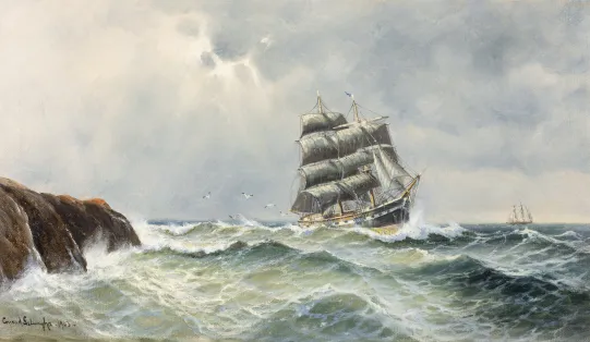 Seilskute ved kysten