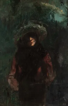 Dame med hatt i måneskinn