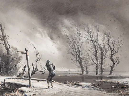 Veiskille, kall dag.