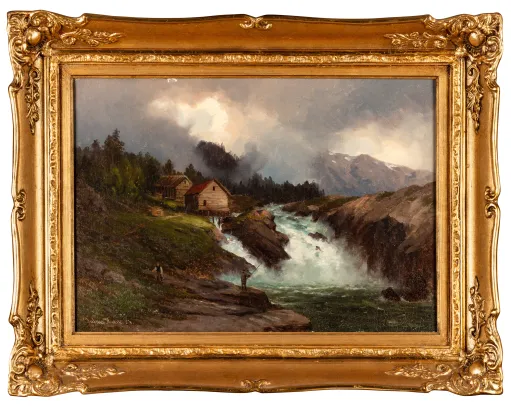 Landskap med fisker, Evebøfossen