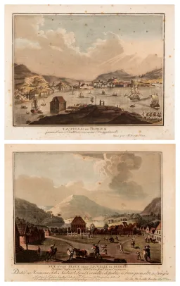 Vue d’une Place dans la ville de Bergen / La ville de Bergen